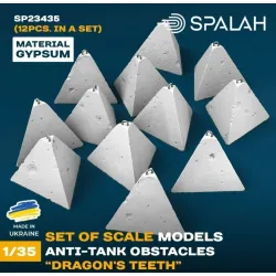 Spalah 23435 1/35 Set Of Scale Models Anti-tank Obstacles Dragons Teeth 12 Pcs