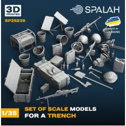 Spalah 25235 1/35 Set Of Scale Models For A Trench Resin Model