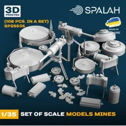 Spalah 25635 1/35 Set Of Scales Models Mines 108 Pcs Resin Model