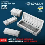 Spalah Sp24772 1/72 Set Of Scale Models Ammunition Nato Boxes 4 Pcs