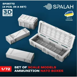 Spalah Sp24772 1/72 Set Of Scale Models Ammunition Nato Boxes 4 Pcs