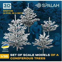 Spalah 27735 1/35 Set Of Scale Models Coniferous Trees 4 Pcs