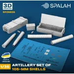 Spalah 28835 1/35 Set Of Scale Models Artillery Set Of 105mm Shells Resin Model