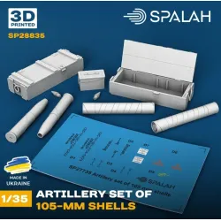 Spalah 28835 1/35 Set Of Scale Models Artillery Set Of 105mm Shells Resin Model
