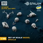 Spalah 31735 1/35 Set Of Figures Skeletons 3d Printed Resin Kit