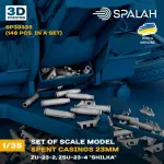 Spalah 33335 1/35 Spent Casings 23mm Zu-23-2 Zsu-23-4 148 Pcs Resin Model Kit