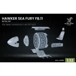Skunk Worx Scx-32001 1/32 Hawker Sea Fury Fb 11 Detail Set For Dbmk