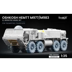 Scalex Wm-35051w 1/35 Oshkosh Hemtt M977/M983 Xl Weighted Wheel Set Trumpeter Italeri