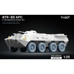 Scalex Wm-35057w 1/35 Btr-80 Apc Deformed Wheel Set K-58 Trumpeter