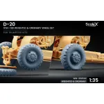Scalex Wm-35059c 1/35 D-20 Set Of Regular And Deformed Wheels Iyav-12b For Trumpeter