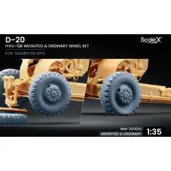 Scalex Wm-35059c 1/35 D-20 Set Of Regular And Deformed Wheels Iyav-12b For Trumpeter