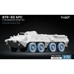 Scalex Wm-72025w 1/72 Btr-60 Apc Deformed Wheel Set K-58 Icm Scalex