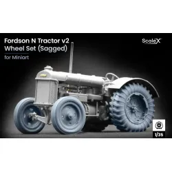 Scalex Ww-35005s 1/35 Fordson N Tractor V2 Sagged Wheel Set For Miniart