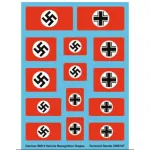 Techmod 35007 1/35 Decal For German Ww Ii Vehicle Recognition Drapes
