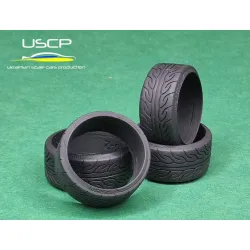 Uscp-18-2 1/24 18 Inch Yokohama Advan Neova Ad08 Stance Rubber Model