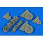 Wheelliant 148014 1/48 F-14a Tomcat Weighted Wheels For Tamiya