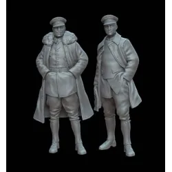 White Stork Miniatures F48005 1/48 Wwi German Pilots Resin Unassembled Unpainted