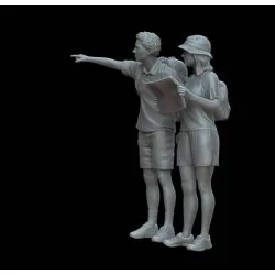 White Stork Miniatures F48015 1/48 Tourists Resin Unpainted Kit