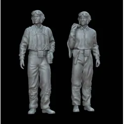 White Stork Miniatures F48018 1/48 Us Navy Pilots Resin Unpainted Kit