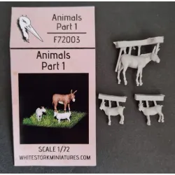 White Stork Miniatures F72003 1/72 Animals Resin, Unpainted, Unassembled Kit