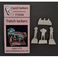 White Stork Miniatures F72008 1/72 French Tankers Resin, Unpainted, Unassembled Kit