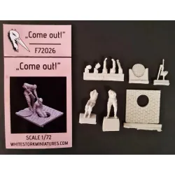 White Stork Miniatures F72026 1/72 Soviet And German Soldiers Ww2 Come Out Resin Unpainted Unassembled Kit