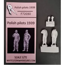 White Stork Miniatures F72030 1/72 Polish Pilots Ww2 Resin Unassembled Unpainted