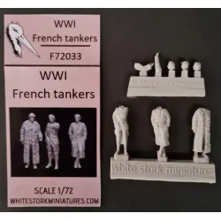 White Stork Miniatures F72033 1/72 Wwi French Tankers Resin Unassembled Unpainted