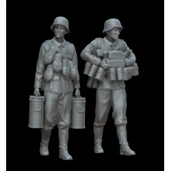 White Stork Miniatures F72040 1/72 Ww2 German Soldiers Its Lunch Time Resin Unassembled Unpainted