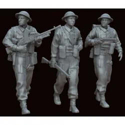 White Stork Miniatures F72050 1/72 Ww2 British Infantry On Patrol Resin Unassembled Unpainted