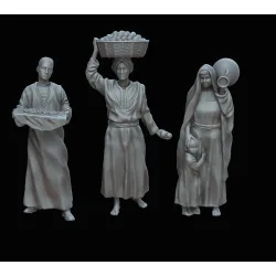 White Stork Miniatures F72058 1/72 Arab Civilians Resin Unassembled Unpainted