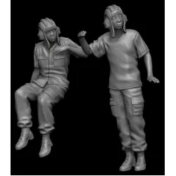 White Stork Miniatures F72073 1/72 African Tank Crew Resin Unassembled Unpainted