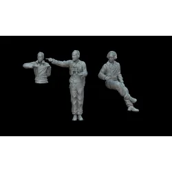 White Stork Miniatures F72085 1/72 Panther Crew Ww2 Resin Unassembled Unpainted