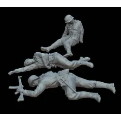 White Stork Miniatures F72107 1/72 Wwii After Battle German Soldiers Resin Unassembled Unpainted