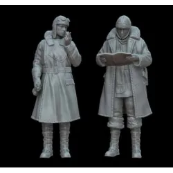 White Stork Miniatures F72112 1/72 Wwi British Pilots Resin Unassembled Unpainted