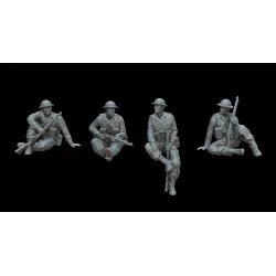 White Stork Miniatures F72113 1/72 British Tank Riders Resin Unassembled Unpainted