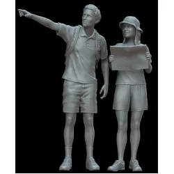 White Stork Miniatures F72141 1/72 The Tourists Resin Unassembled Unpainted Kit