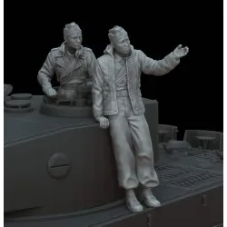 White Stork Miniatures F72156 1/72 German Tank Crew Tiger I Ww2 Resin Unassembled Unpainted