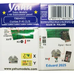 Yahu Model Yma4931 1/48 P-40 E Kittyhawk For Eduard