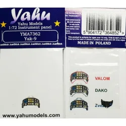 Yahu Model Yma7362 1/72 Instrument Panel For Yak-9 Accessories Kit