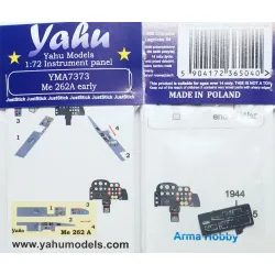 Yahu Model Yma7373 1/72 Instrument Panel For Me-262a Early Arma Hobby