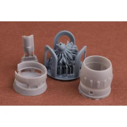 Sbs 72075 1/72 Bloch Mb 151 152 Engine With Cowling Set For Dora Wings Resin 3d Printed Model