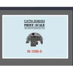 Print Scale 3d48-003 1/48 Instrumental Panel Bf.109 G6 Accessories Kit