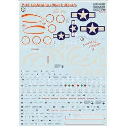 Print Scale 48-265 1/48 P38 Lightning Shark Mouth Part 4