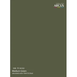 Arcus A598 Acrylic Paint Fs 34102 Medium Green Saturated Color
