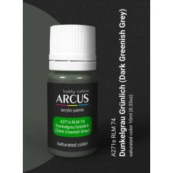 Arcus A271 Acrylic Paint Rlm 74 Dunkelgrau Grunlich Saturated Color