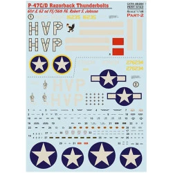 Print Scale 48-264 1/48 P47 C D Razorback Robert S. Jonson Part 2 The Complete Set 1.5 Leaf