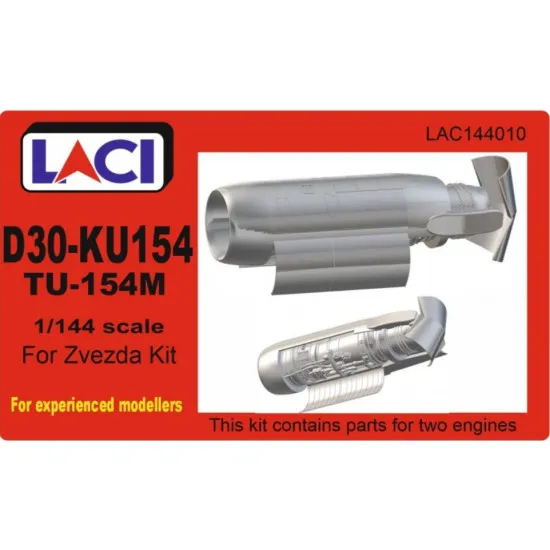 Laci 144010 1/144 D30-ku154 Tu-154m Engines 2pcs For Zvezda Kit Laci 144010 1/144 D30-ku154 Tu-154m Engines 2pcs For Zvezda Kit