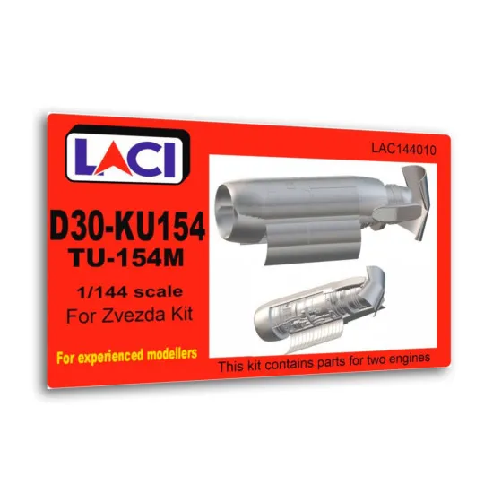 Laci 144010 1/144 D30-ku154 Tu-154m Engines 2pcs For Zvezda Kit Laci 144010 1/144 D30-ku154 Tu-154m Engines 2pcs For Zvezda Kit