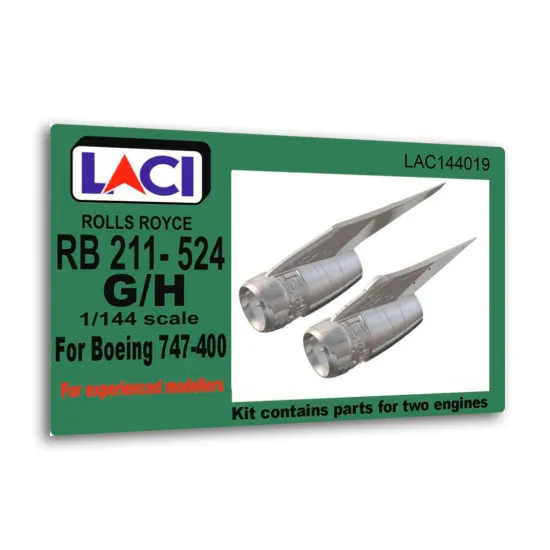 Laci 144019 1/144 Rr Rb211-524 G/H Engines 2pcs For Boeing 747-200 Resin